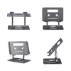 StarTech.com Sukamas nešiojamojo kompiuterio stovas, 360° pasukamas, ergonominis staltiesės kėliklis kompiuteriui, pakeliamas dėklas su reguliuojamu pasvirimu, maks. 11 svarų/5 kg, aliuminio konstrukcija, nešiojamas dizainas