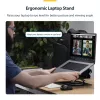 StarTech.com Sukamas nešiojamojo kompiuterio stovas, 360° pasukamas, ergonominis staltiesės kėliklis kompiuteriui, pakeliamas dėklas su reguliuojamu pasvirimu, maks. 11 svarų/5 kg, aliuminio konstrukcija, nešiojamas dizainas