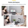 StarTech.com Sukamas nešiojamojo kompiuterio stovas, 360° pasukamas, ergonominis staltiesės kėliklis kompiuteriui, pakeliamas dėklas su reguliuojamu pasvirimu, maks. 11 svarų/5 kg, aliuminio konstrukcija, nešiojamas dizainas