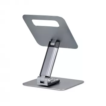 StarTech.com Teleskopinis nešiojamojo kompiuterio stovas, 360° pasukamas pagrindas, besisukantis kompiuterio stovas stalui, reguliuojamas aukštis ir pasvirimas, maks. 11 svarų/5 kg, aliuminio konstrukcija, nešiojama konstrukcija