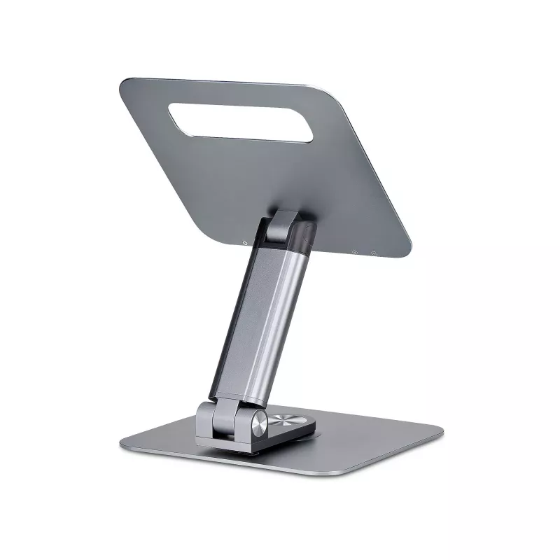 StarTech.com Teleskopinis nešiojamojo kompiuterio stovas, 360° pasukamas pagrindas, besisukantis kompiuterio stovas stalui, reguliuojamas aukštis ir pasvirimas, maks. 11 svarų/5 kg, aliuminio konstrukcija, nešiojama konstrukcija