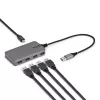 StarTech.com 4 prievadų USB-A šakotuvas, 5 Gbps, maitinamas per magistralę, USB-A į 4x USB-A šakotuvas su USB-C pagalbiniu maitinimo įvadu, 1 pėdos / 30 cm prieglobos kabelis, nešiojamasis staliniam / nešiojamam kompiuteriui skirtas USB šakotuvas