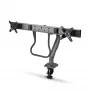 StarTech.com stalinis dvigubas monitoriaus laikiklis su skersiniu, iki 27 colių ekranams, VESA 75x75/100x100, maks. 15 kg, C formos spaustuvas, visiškai lankstus, mechaninė spyruoklė, TAA