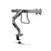 StarTech.com stalinis dvigubas monitoriaus laikiklis su skersiniu, iki 27 colių ekranams, VESA 75x75/100x100, maks. 15 kg, C formos spaustuvas, visiškai lankstus, mechaninė spyruoklė, TAA