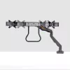 StarTech.com stalinis dvigubas monitoriaus laikiklis su skersiniu, iki 27 colių ekranams, VESA 75x75/100x100, maks. 15 kg, C formos spaustuvas, visiškai lankstus, mechaninė spyruoklė, TAA