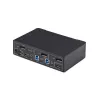 StarTech.com 2 prievadų DisplayPort KVM jungiklis, 4K 60Hz, DP 1.2, EDID valdymas, 2 prievadų USB 3.0 šakotuvas, 4x USB HID prievadai, TAA atitikimas