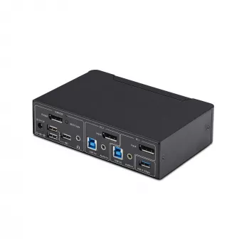 StarTech.com 2 prievadų DisplayPort KVM jungiklis, 4K 60Hz, DP 1.2, EDID valdymas, 2 prievadų USB 3.0 šakotuvas, 4x USB HID prievadai, TAA atitikimas