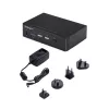 StarTech.com 2 prievadų DisplayPort KVM jungiklis, 4K 60Hz, DP 1.2, EDID valdymas, 2 prievadų USB 3.0 šakotuvas, 4x USB HID prievadai, TAA atitikimas