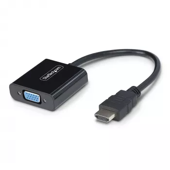 StarTech.com HDMI į VGA adapteris, aktyvus vaizdo keitiklis nešiojamiesiems / stacionariesiems kompiuteriams, 1920 × 1080 (1080p), HDMI šaltinis į VGA monitorių / ekraną / projektorių