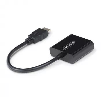 StarTech.com HDMI į VGA adapteris, aktyvus vaizdo keitiklis nešiojamiesiems / stacionariesiems kompiuteriams, 1920 × 1080 (1080p), HDMI šaltinis į VGA monitorių / ekraną / projektorių