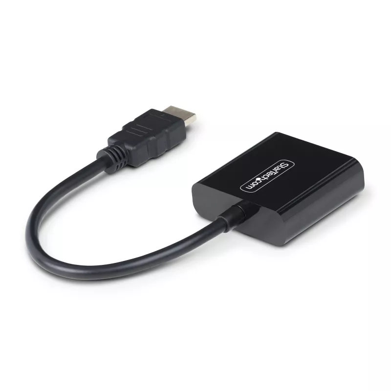 StarTech.com HDMI į VGA adapteris, aktyvus vaizdo keitiklis nešiojamiesiems / stacionariesiems kompiuteriams, 1920 × 1080 (1080p), HDMI šaltinis į VGA monitorių / ekraną / projektorių