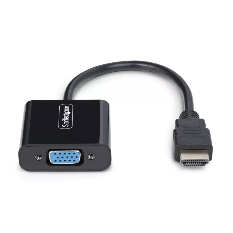 StarTech.com HDMI į VGA adapteris, aktyvus vaizdo keitiklis nešiojamiesiems / stacionariesiems kompiuteriams, 1920 × 1080 (1080p), HDMI šaltinis į VGA monitorių / ekraną / projektorių