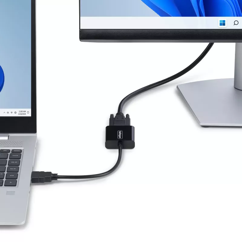 StarTech.com HDMI į VGA adapteris, aktyvus vaizdo keitiklis nešiojamiesiems / stacionariesiems kompiuteriams, 1920 × 1080 (1080p), HDMI šaltinis į VGA monitorių / ekraną / projektorių