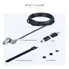 “StarTech.com” 25 vnt. universalus nešiojamojo kompiuterio užraktas 2 m, vienodo rakto fiksavimo kabelis, apsaugos kabelis, suderinamas su “Noble Wedge®”/“Nano”/“K-Slot”, apsaugantis nuo vagystės, atsparus perpjovimui kabelis