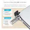 StarTech.com 10-Pack Dual-Access Laptop Lock, 6.5ft (2m) Keyed Alike and Combination Security kabelis Lock for K-Slot Devices, Computer Anti-Theft Steel kabelis