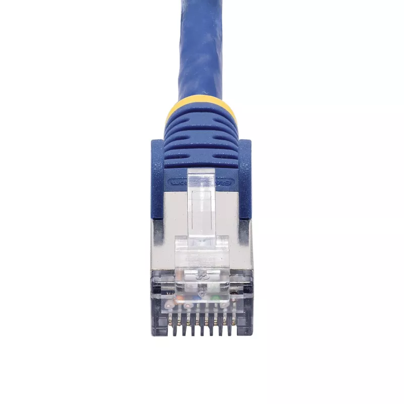 StarTech.com 3m Mėlynas CAT8 Ethernet kabelis, Besąsparūs RJ45, 25G/40G, 2000MHz, 100W PoE++, S/FTP, 26AWG gryno vario viela, LSZH, ekranuotas tinklo komutacinis kabelis su įtempimų mažinimo elementais, individualiai testuotas