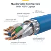 StarTech.com 3m Mėlynas CAT8 Ethernet kabelis, Besąsparūs RJ45, 25G/40G, 2000MHz, 100W PoE++, S/FTP, 26AWG gryno vario viela, LSZH, ekranuotas tinklo komutacinis kabelis su įtempimų mažinimo elementais, individualiai testuotas