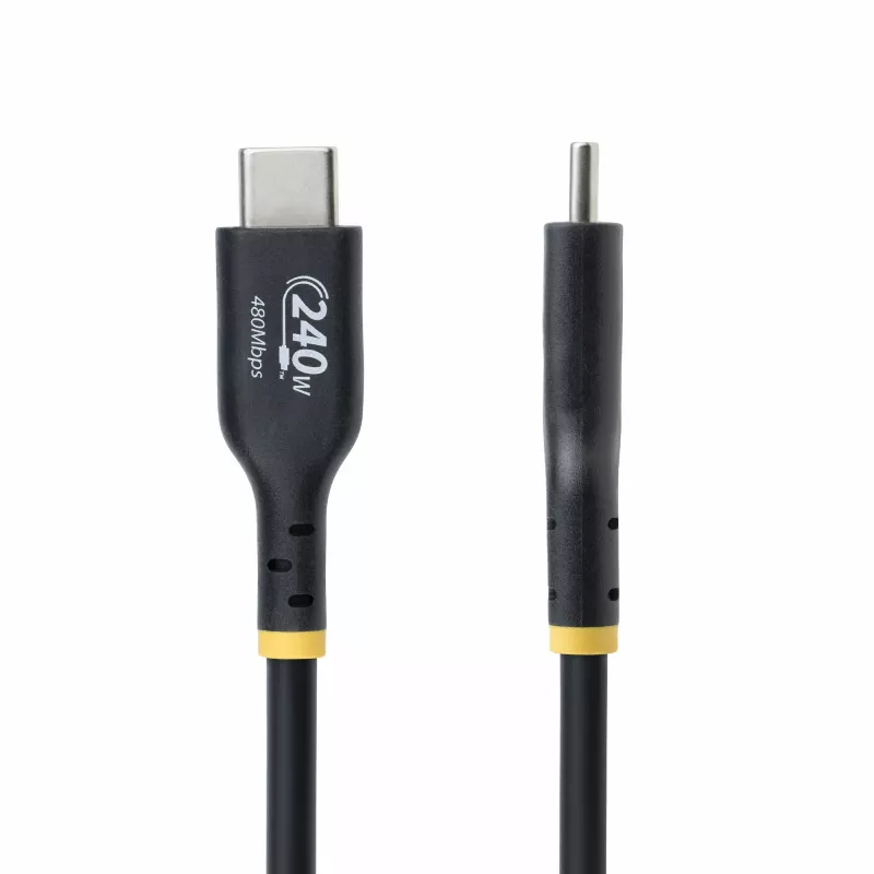 StarTech.com 4m USB-C įkrovimo kabelis, USB-IF sertifikuotas USB C kabelis, 240W PD EPR, USB 2.0 Type-C nešiojamojo kompiuterio įkroviklio laidas, USB-C duomenų perdavimo kabelis, TPE apvalkalas, M/M