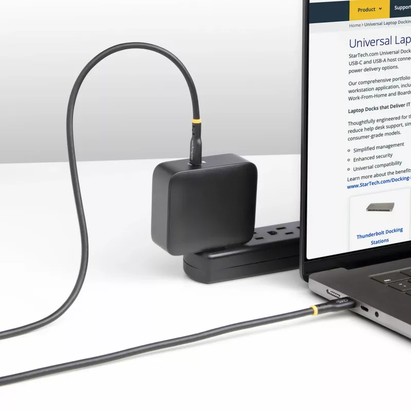 StarTech.com 4m USB-C įkrovimo kabelis, USB-IF sertifikuotas USB C kabelis, 240W PD EPR, USB 2.0 Type-C nešiojamojo kompiuterio įkroviklio laidas, USB-C duomenų perdavimo kabelis, TPE apvalkalas, M/M
