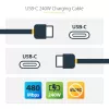 StarTech.com 4m USB-C įkrovimo kabelis, USB-IF sertifikuotas USB C kabelis, 240W PD EPR, USB 2.0 Type-C nešiojamojo kompiuterio įkroviklio laidas, USB-C duomenų perdavimo kabelis, TPE apvalkalas, M/M