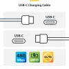 “StarTech.com” 3 m (9,8 pėd.) baltas USB-C įkrovimo kabelis, USB C laidas, USB 2.0 C tipo nešiojamojo kompiuterio įkroviklio laidas, 60 W 3 A maitinimo tiekimas, TPE apvalkalas, USB-C duomenų perdavimo laidas, M/M