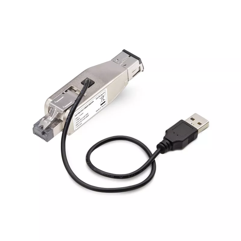 “StarTech.com” gigabitinio optinio į RJ45 eterneto medijos keitiklio adapteris, optinis vienmodis 10 km / daugiamodis 800 m, maitinamas per USB, kompaktiškas dizainas, metalinis korpusas, mikro mini, TAA