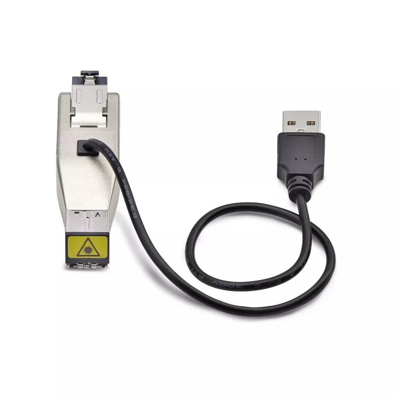 “StarTech.com” gigabitinio optinio į RJ45 eterneto medijos keitiklio adapteris, optinis vienmodis 10 km / daugiamodis 800 m, maitinamas per USB, kompaktiškas dizainas, metalinis korpusas, mikro mini, TAA