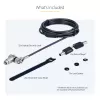 „StarTech.com“ universalus nešiojamojo kompiuterio užraktas, 25 vnt. pakuotė, 6,6 pėdos (2 m), bendrojo rakto fiksavimo laidas, kompiuterio apsauga, suderinamas su „Noble Wedge®“ / „Nano“ / „K-Slot“; apsauga nuo vagystės, atsparus perpjovimui laidas