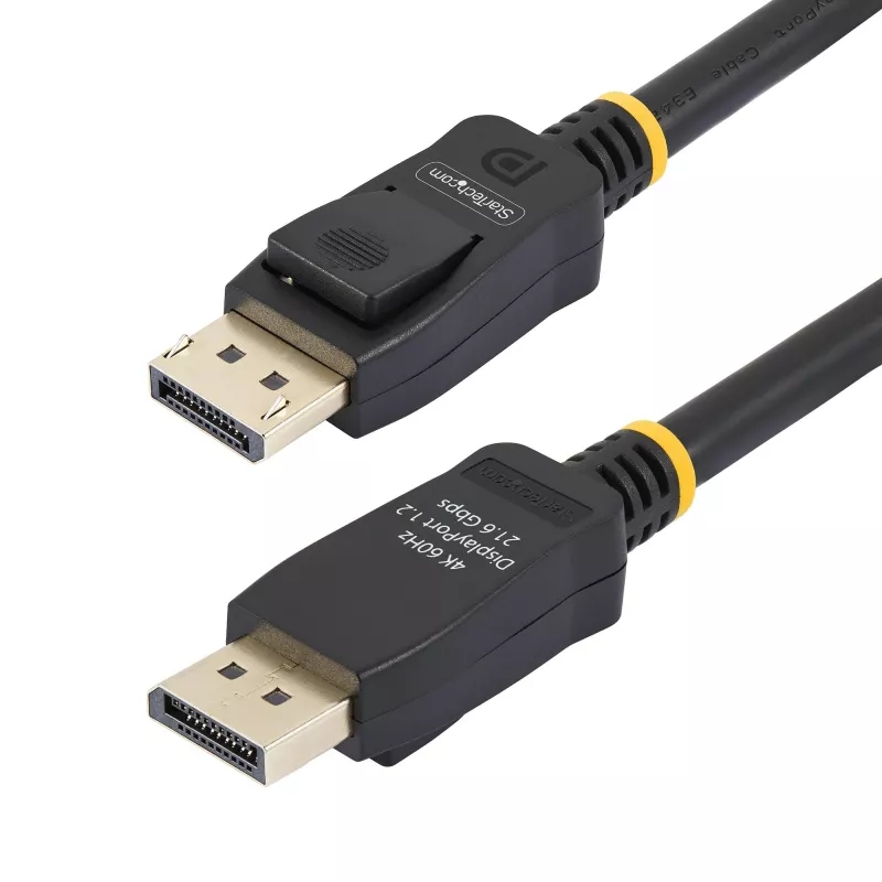 StarTech.com 2 m (6,6 pėd.) VESA sertifikuotas DisplayPort laidas – 10 vnt. pakuotė – DisplayPort 1.2 laidas su skląsčiais, 4K 60 Hz UHD, DP į DP laidas monitoriui, užsifiksuojančios DP jungtys