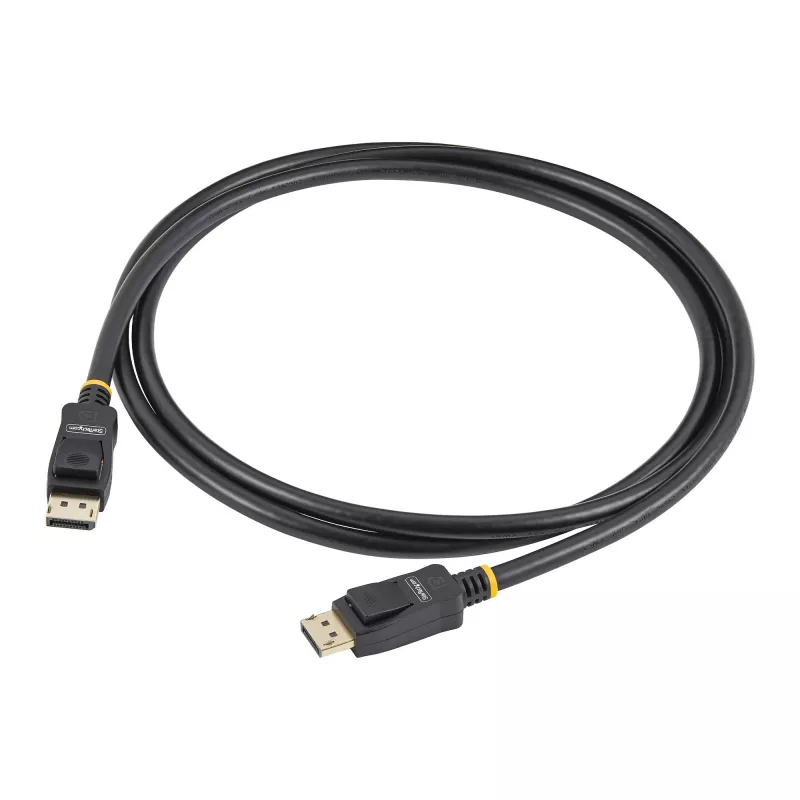 StarTech.com 2 m (6,6 pėd.) VESA sertifikuotas DisplayPort laidas – 10 vnt. pakuotė – DisplayPort 1.2 laidas su skląsčiais, 4K 60 Hz UHD, DP į DP laidas monitoriui, užsifiksuojančios DP jungtys