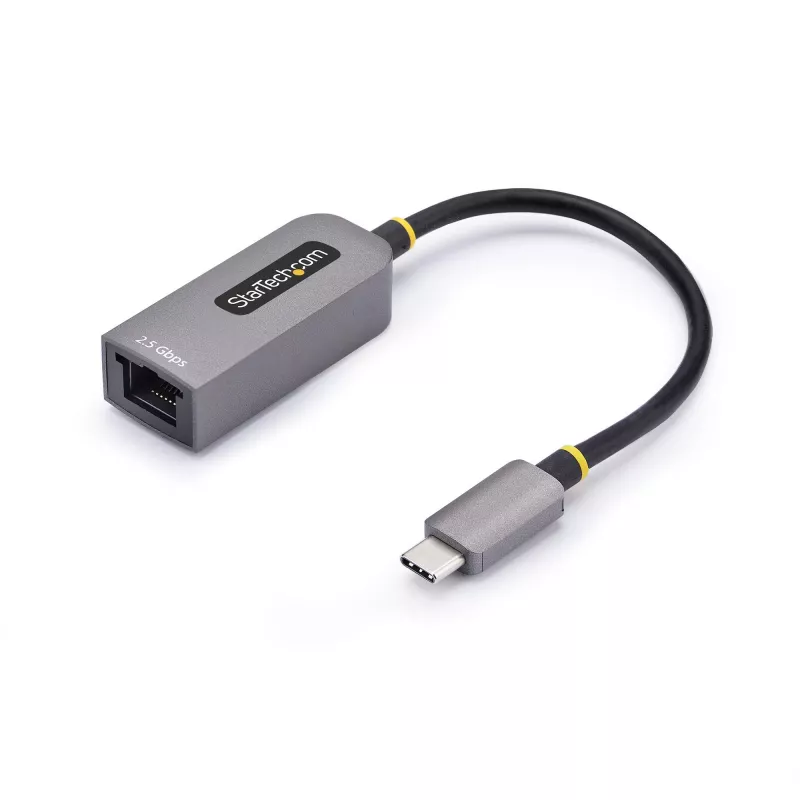 StarTech.com 2.5GbE USB-C į eterneto adapterį, NBASE-T NIC, USB 3.0 Type-C 2.5/1G kelių greičių tinklas, suderinamas su Thunderbolt, Windows ir Mac