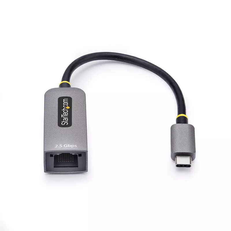 StarTech.com 2.5GbE USB-C į eterneto adapterį, NBASE-T NIC, USB 3.0 Type-C 2.5/1G kelių greičių tinklas, suderinamas su Thunderbolt, Windows ir Mac