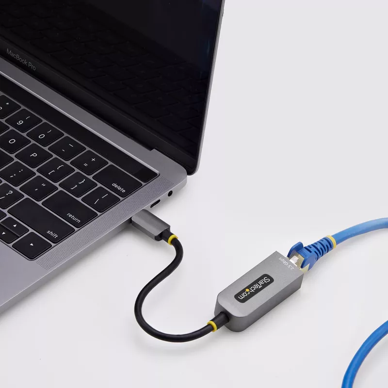 StarTech.com 2.5GbE USB-C į eterneto adapterį, NBASE-T NIC, USB 3.0 Type-C 2.5/1G kelių greičių tinklas, suderinamas su Thunderbolt, Windows ir Mac