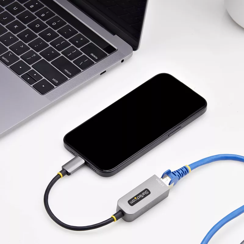 StarTech.com 2.5GbE USB-C į eterneto adapterį, NBASE-T NIC, USB 3.0 Type-C 2.5/1G kelių greičių tinklas, suderinamas su Thunderbolt, Windows ir Mac