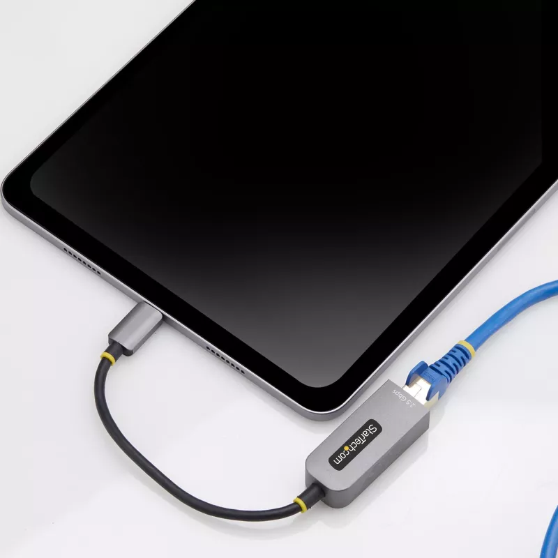 StarTech.com 2.5GbE USB-C į eterneto adapterį, NBASE-T NIC, USB 3.0 Type-C 2.5/1G kelių greičių tinklas, suderinamas su Thunderbolt, Windows ir Mac