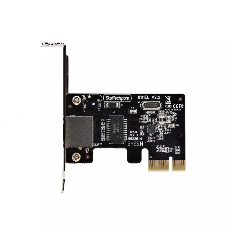 StarTech.com 1 prievado gigabitinė PCIe tinklo adapterio plokštė, žemo profilio NIC, 10/100/1000Mbps PCI Express LAN plokštė, Realtek RTL8111H, Windows ir Linux, TAA atitinkanti