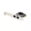 StarTech.com 2 prievadų gigabitinė PCIe tinklo adapterio kortelė, 10/100/1000 Mbit/s PCI Express NIC, dvigubas Realtek RTL8111H, veikia su Windows ir Linux, atitinka TAA
