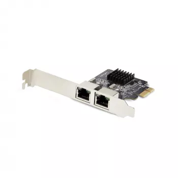 StarTech.com 2 prievadų gigabitinė PCIe tinklo adapterio kortelė, 10/100/1000 Mbit/s PCI Express NIC, dvigubas Realtek RTL8111H, veikia su Windows ir Linux, atitinka TAA