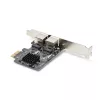 StarTech.com 2 prievadų gigabitinė PCIe tinklo adapterio kortelė, 10/100/1000 Mbit/s PCI Express NIC, dvigubas Realtek RTL8111H, veikia su Windows ir Linux, atitinka TAA