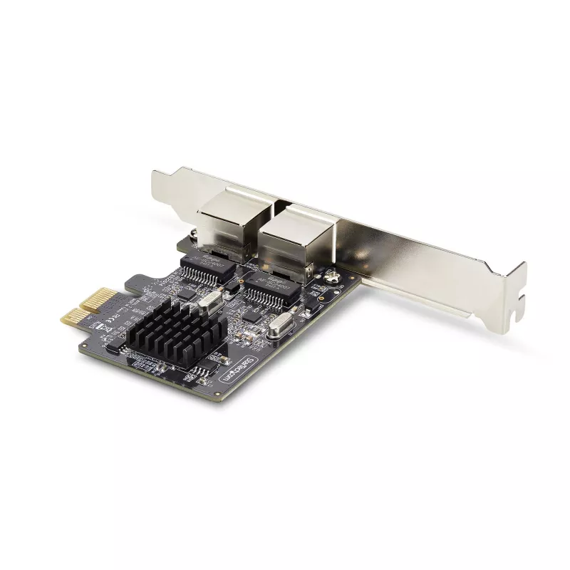 StarTech.com 2 prievadų gigabitinė PCIe tinklo adapterio kortelė, 10/100/1000 Mbit/s PCI Express NIC, dvigubas Realtek RTL8111H, veikia su Windows ir Linux, atitinka TAA