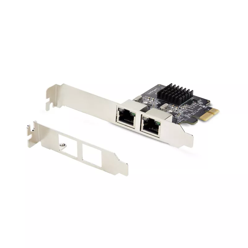 StarTech.com 2 prievadų gigabitinė PCIe tinklo adapterio kortelė, 10/100/1000 Mbit/s PCI Express NIC, dvigubas Realtek RTL8111H, veikia su Windows ir Linux, atitinka TAA