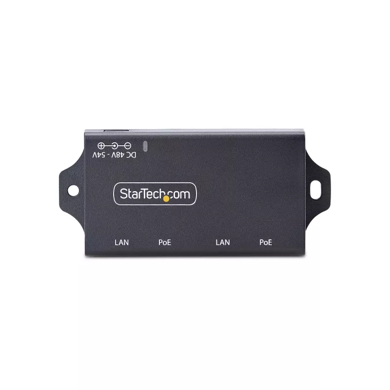 StarTech.com 2 prievadų gigabitinio vidutinio nuotolio PoE+ injektorius, 10/100/1000 Mbit/s, PoE+ (802.3af/at), 30 W, 1 Gbps Ethernet, montuojamas ant sienos, nevaldomas linijoje esantis maitinimas per Ethernet