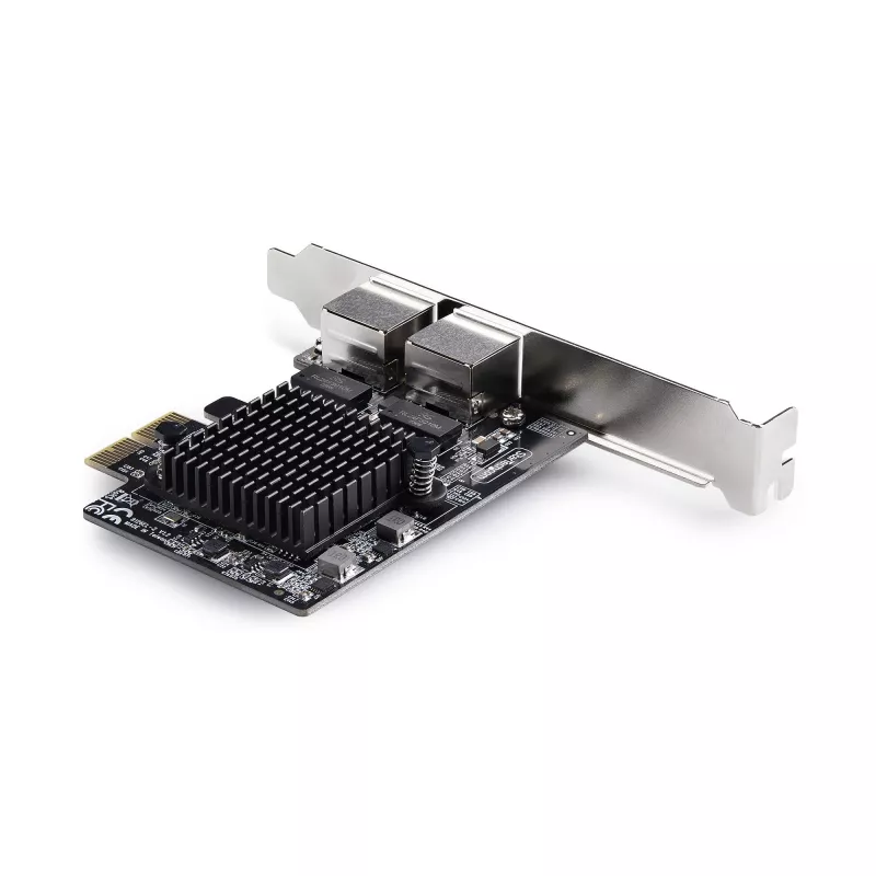 StarTech.com 2 prievadų 5G Gigabit PCIe tinklo adapterio kortelė, 5G/2.5G/1G/100M/10M PCI Express LAN kortelė, Realtek RTL8126, Windows ir Linux, TAA reikalavimus atitinkanti