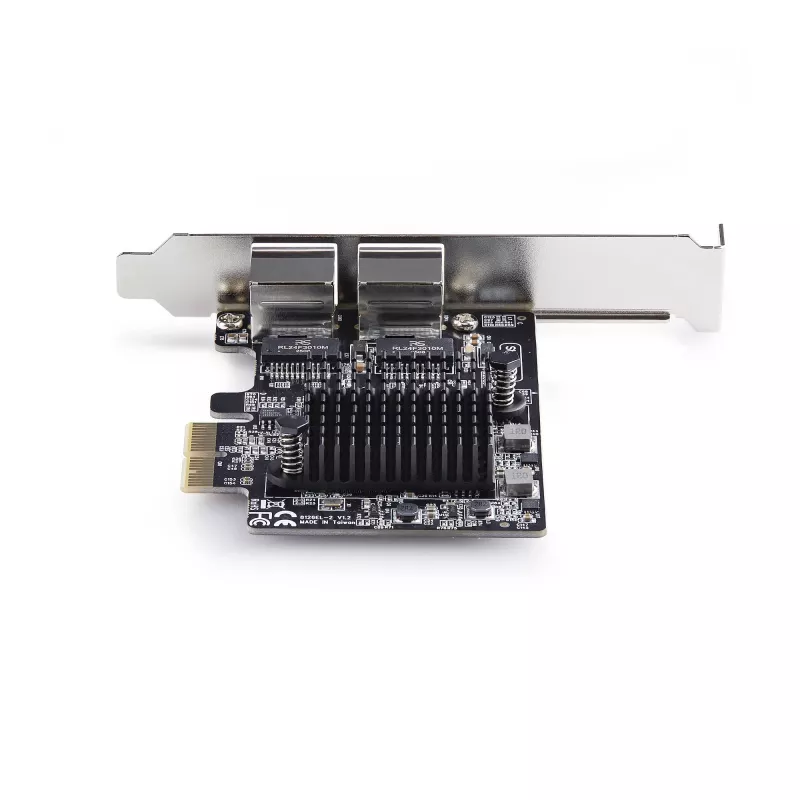 StarTech.com 2 prievadų 5G Gigabit PCIe tinklo adapterio kortelė, 5G/2.5G/1G/100M/10M PCI Express LAN kortelė, Realtek RTL8126, Windows ir Linux, TAA reikalavimus atitinkanti