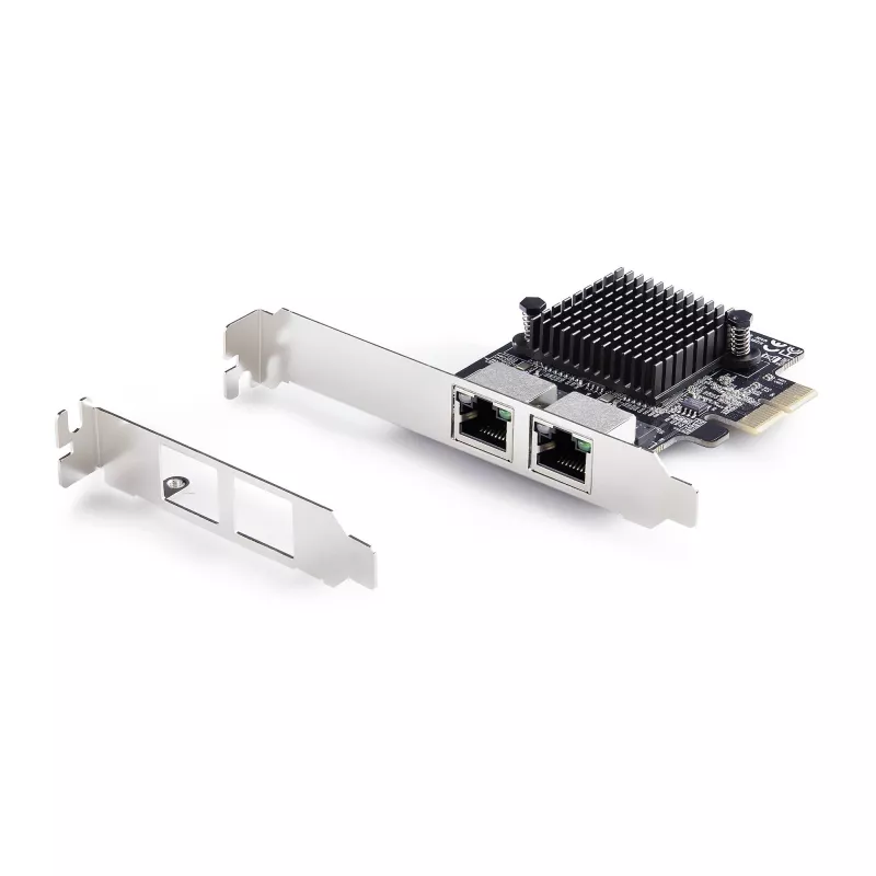 StarTech.com 2 prievadų 5G Gigabit PCIe tinklo adapterio kortelė, 5G/2.5G/1G/100M/10M PCI Express LAN kortelė, Realtek RTL8126, Windows ir Linux, TAA reikalavimus atitinkanti