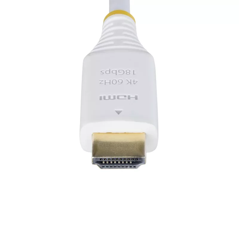 StarTech.com 10 pėdų (3 m) Premium sertifikuotas didelės spartos HDMI laidas, 4K 60 Hz/1440p 144 Hz, HDR10/HDCP 2.2/ARC, 18 Gbps, UHD HDMI 2.0 laidas televizoriui/monitoriui/ekranui, TPE apvalkalas, baltas