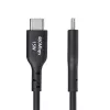 StarTech.com 2 m USB-A – USB-C įkrovimo kabelis, 3 A, USB 2.0, TPE apvalkalas – juodas USB įkrovimo laidas