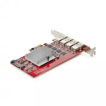 StarTech.com 4 prievadų USB-A PCIe kortelė, USB 3.2 10 Gbps, PCI Express 3.0 plėtros kortelė, 4 nepriklausomi USB valdikliai, Windows/Linux/macOS, TAA atitinkanti