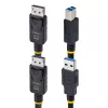 StarTech.com 10 pėdų (3 m) DisplayPort ir USB 5 Gbps KVM laidas, 4K 60 Hz, universaliai suderinamas DP 1.2/USB 3.0 kombinuotas laidas KVM komutatoriams