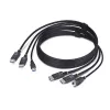 StarTech.com 1,8 m dviejų DisplayPort ir USB 5 Gbps KVM laidas, 4K 60Hz, universaliai suderinamas DP 1.2/USB 3.0 kombinuotasis laidas dviejų monitorių KVM komutatoriams